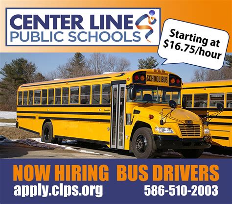 Bus Drivers Wanted District Departments Center Line Public Schools