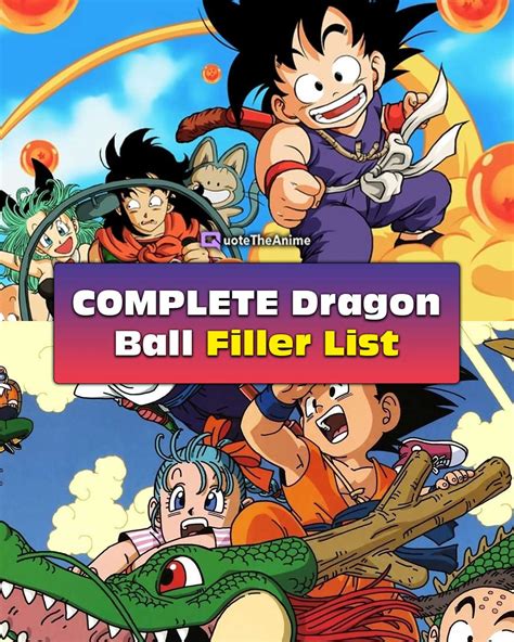 Complete Dragon Ball Filler List Easy To Follow Qta