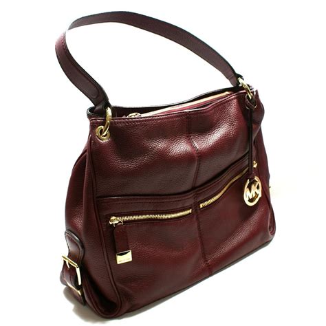 Michael Kors Layton Genuine Leather Large Shoulder Bag Cinnabar