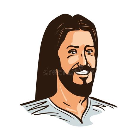 Ilustração Digital Do Vetor De Jesus Christ Face Ilustração Do Vetor