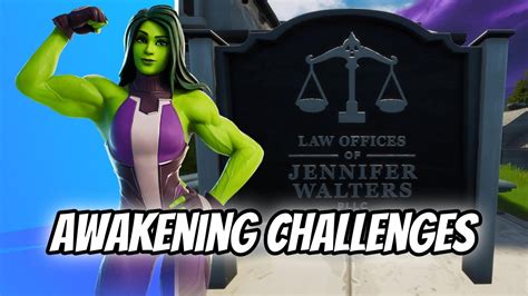She Hulkjennifer Walters Awakening Challenges In Fortnite Full Guide