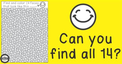Smile Find Visual Scanning Visual Discrimination Activity Your