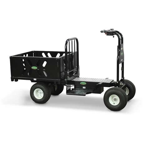 Electric Powered Ride On Cart 10 Cu Ft Utility Hopper Overland Carts