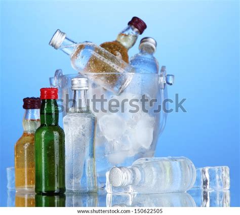 Minibar Bottles Bucket Ice Cubes On Stock Photo 150622505 Shutterstock