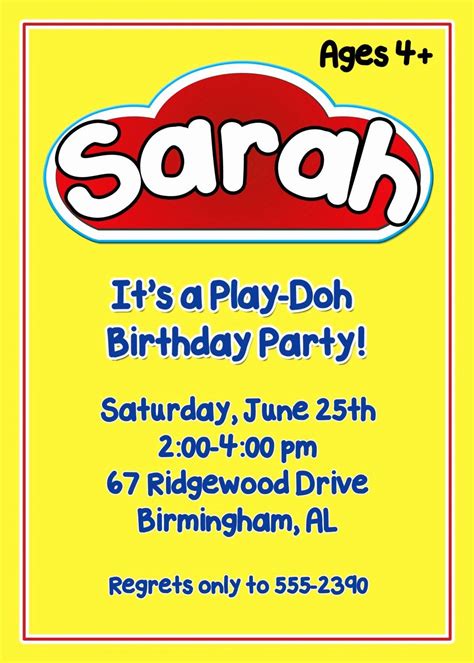 We did not find results for: Do It Yourself Printable Birthday Invitation Awesome Play Doh Birthday Party Invitation Do It ...