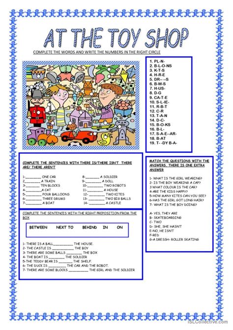 At The Toy Shop English Esl Worksheets Pdf And Doc