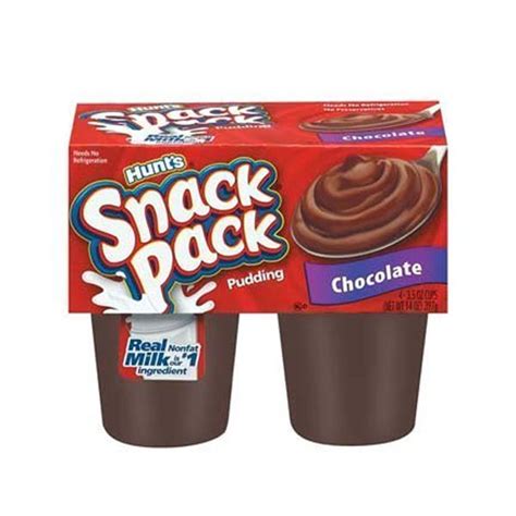 Hunts Snack Pack Chocolate Pudding 4 Pk Lil Generals