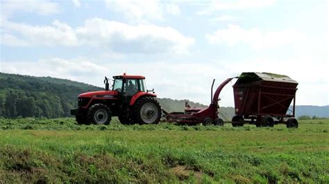 Agco Dt With Pull Type Case Ih Forage Harvester Youtube