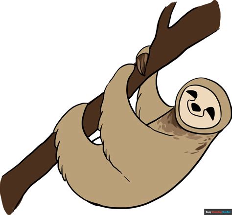 How To Draw A Sloth Really Easy Drawing Tutorial