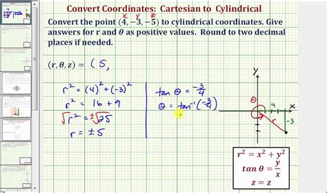 In geometry, a coordinate system is a reference system, where numbers (or coordinates) are used to uniquely determine the position of a point or. Ex 1: Convert Cartesian Coordinates to Cylindrical ...