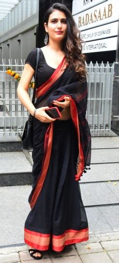 Fatima Sana Shaikh In Black And Red Saree Is All About Old World Glam