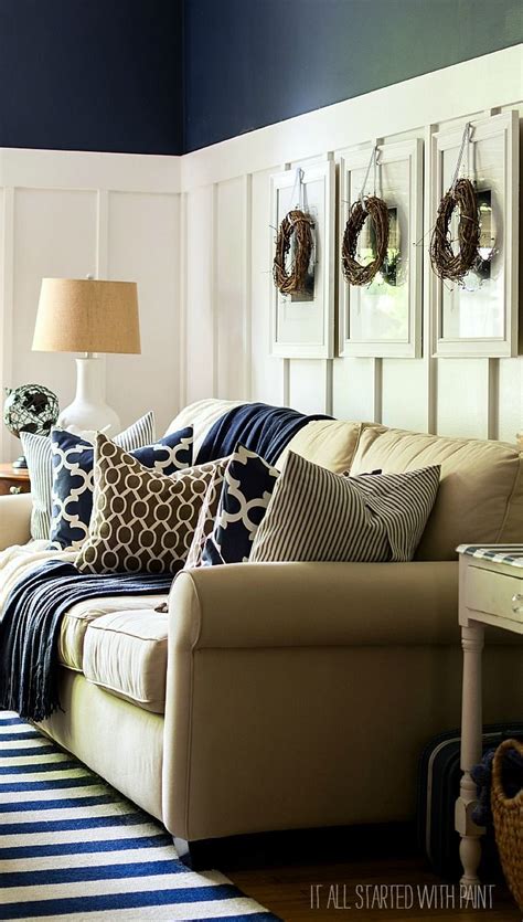 20 Taupe And Navy Blue Living Room Pimphomee