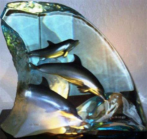 Dolphin Tribe Acrylic Sculpture 1988 By Robert Wyland