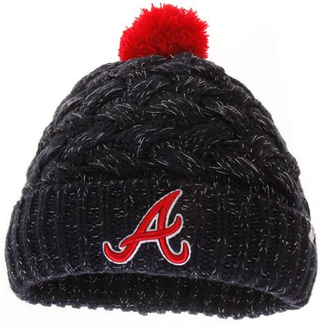 Atlanta Braves 47 Womens Fiona Cuffed Knit Hat Navy