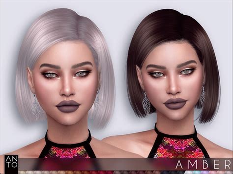 The Sims 4 Anto Amber Hairstyle Madame Sims 4