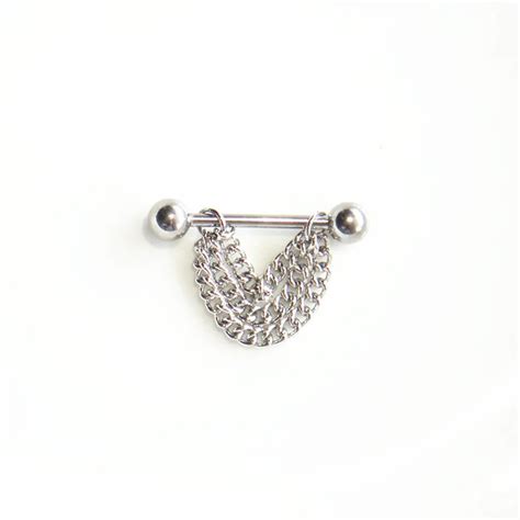 Sexy Stainless Steel Multilayer Chain Nipple Piercing Fashion Nipple Rings Shield Piercing Body
