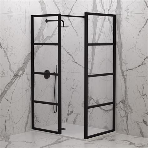 Lusso Showers Industrial Complete Walk In Shower Enclosure Kit B All