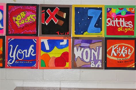 Art Rocks Grade 5 Finished Candy Paintings