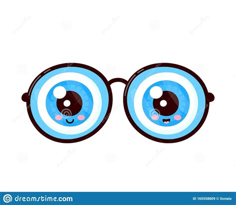 Cute Healthy Happy Human Eyeballs Couple Stock Vector Illustration Of
