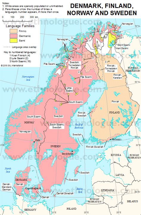 Finland have managed only 11. Denmark, Finland, Norway and Sweden | Ethnologue