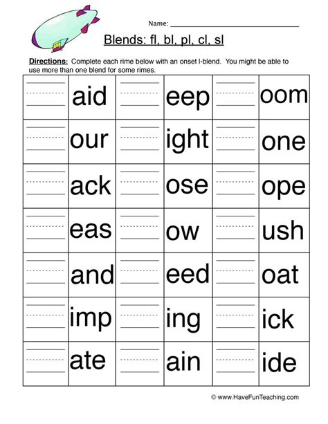 Worksheets are phonics consonant blends and h digraphs, bl. L Blends Worksheet 2
