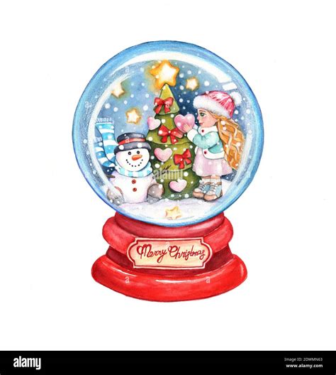 Christmas Glowing Crystal Ball Snowman Desktop Decoration 超定番