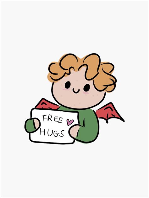Free Hugs Sticker By Subpar Selkie Redbubble