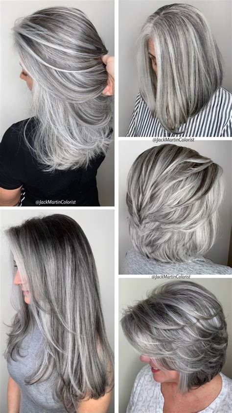 Click On The Image To See How Its Done Silver Hair Highlights Grey