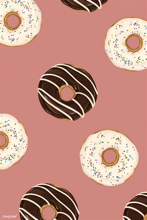 Doughnuts Patterned On Pink Background Mockup Free Image By Rawpixel