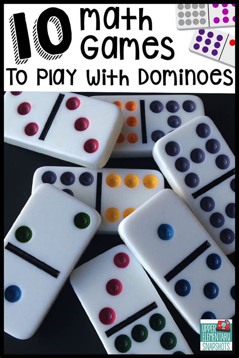 10 Math Games To Play With Dominoes Upper Elementary Snapshots