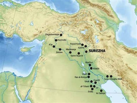 Map Of Chalcolithic Northern And Southern Mesopotamia Showing The