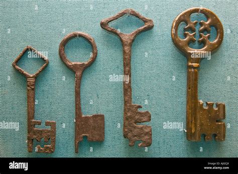 Four Ancient Keys Stock Photo Alamy