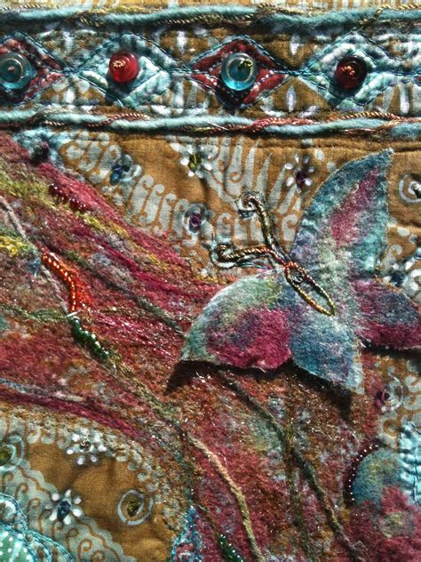 Mixed Media Fiber Art Quilted Batik With By Stitchesnquilts Fiber Art