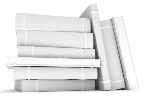3d Blank Books Cover Over White Background Stock Illustration