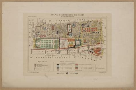Atlas Historique De Paris 1er Arrondissement Planche 1re Paris Musées