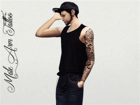 Male Arm Tattoo By Reevaly At Tsr Sims 4 Updates