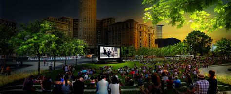 Cleveland Public Squarevisualization Movie Event At Nightfield