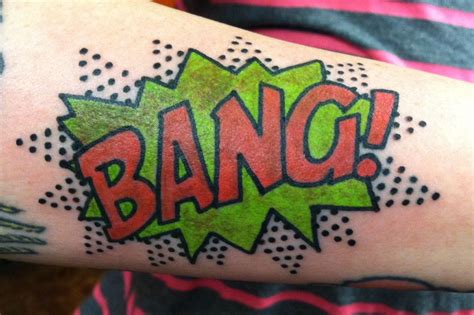 Bang Pop Art Tattoo Pop Art Tattoos Girl Tattoos Hand Tattoos