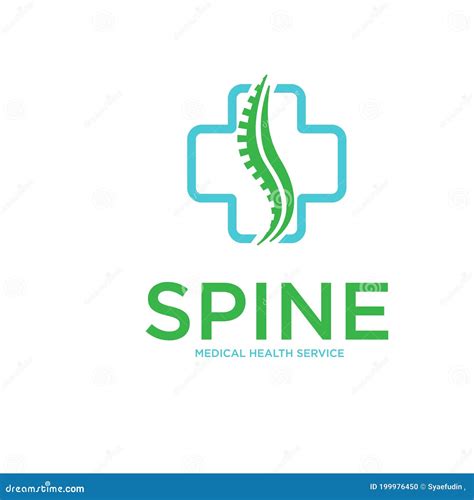Cross Spine Health Logo Designs Simple For Medical Service Stock Vector