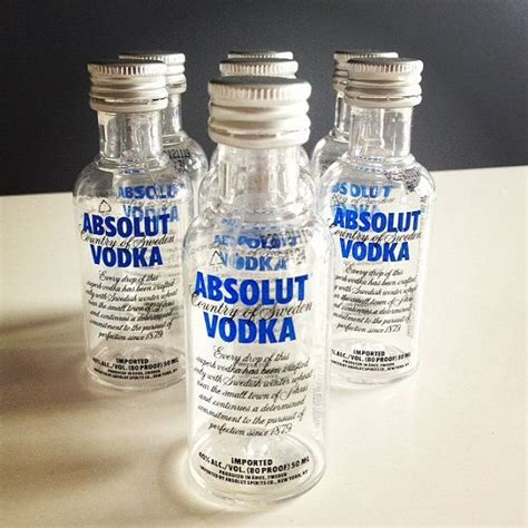 7 Absolut Vodka Mini Liquor Bottles Airplane Size Absolut Vodka Mini