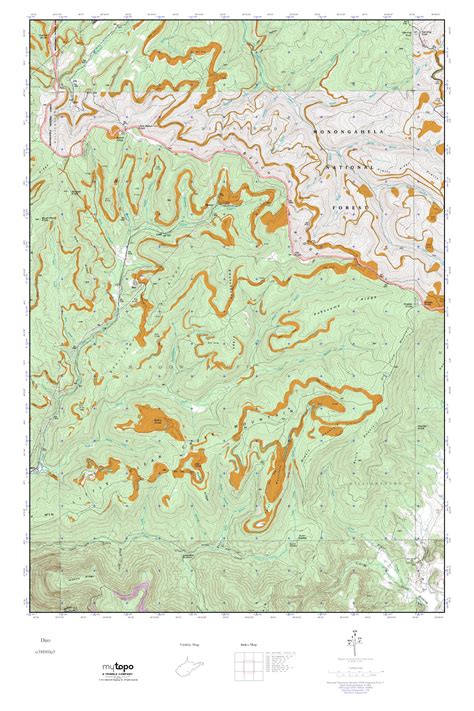 Mytopo Duo West Virginia Usgs Quad Topo Map