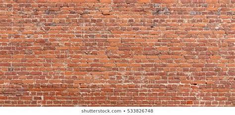 Old Red Brick Wall Wide Rough Texture Solid Distressed Building Brown Facade Textured Urban