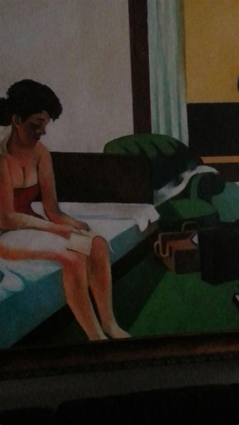 Reproduction Of Edward Hopper S 1931 Hotel Room With An Altered Face Edward Hopper Art