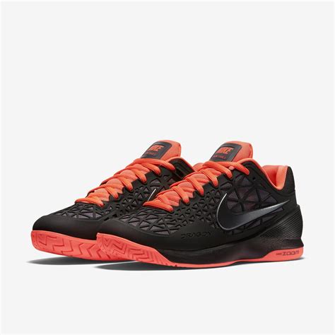Nike Kids Zoom Cage 2 Tennis Shoes Blackhot Lava