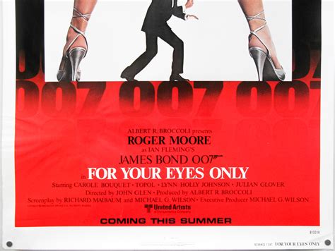 For Your Eyes Only One Sheet Advance Usa