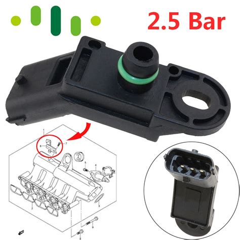 Map Sensor Intake Air Boost Pressure Manifold Absolute Druck Sender For