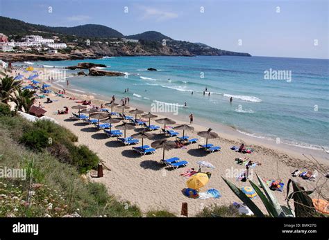 Beach View Cala Tarida Ibiza Balearic Islands Spain Stock Photo Alamy