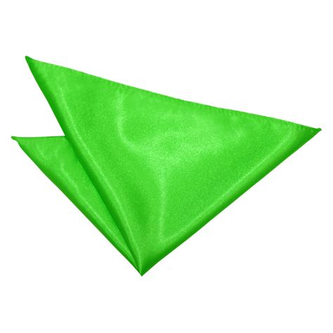 Plain Apple Green Satin Handkerchief Pocket Square