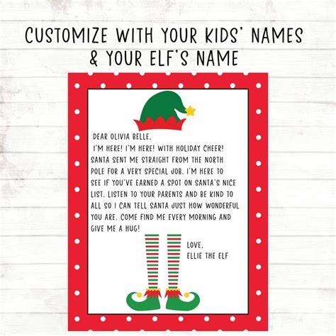Arrival Letter From Elf On The Shelf Printable It’s To Be Used At The Beginning Of December As
