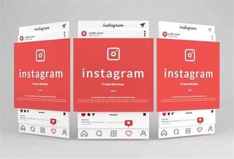 Premium Psd Instagram Post Frame Interface Mockup